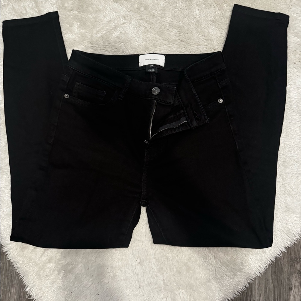 Current/Elliott Black Jeans Women Size 28 Premium Denim